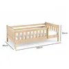 Kinderbett mit Matratze und Schublade 80 x 190 cm in Weiß Produktbild-Vorschau 3