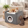 COSTWAY Maison pliable pour chat, grotte pour chat avec Voir les images du produit 2
