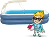Piscina gonfiabile per famiglie con tettuccio 254 x 174 x Anteprima dell’immagine prodotto 18