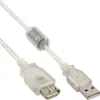 InLine USB 2.0 Verlängerung, St/Bu, Typ A, transparent, mit Produktbild-Vorschau 1