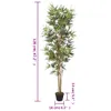 Umelý bambusový strom 552 listov 120 cm zelený Náhľad obrázku produktu 4