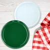 Two plates and a red and white checkered cloth on a wooden surface. Podgląd zdjęcia produktu