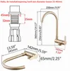 Klappbare Küchenarmatur, faltbar, 360° drehbar, Edelstahl, Gold, 25 cm Höhe Vista previa de la imagen del producto