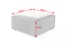 KAWOLA Hocker RANI Polsterhocker Feincord beige Produktbild-Vorschau 4