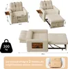 UnboxG Schlafsofa für 1 Person, beige, Chenille-Stoff, Produktbild-Vorschau 6