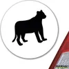 Huuraa Aufkleber Panther Silhouette 10cm rund Sticker Produktbild-Vorschau 2