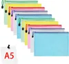 10Pcs Dokumententasche A5 Zipper Wallet Taschen Kunststoff Produktbild-Vorschau 1