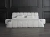 Boxspringbett Claudi 140 x 200 cm mit 2 Poof Cremebeige Produktbild-Vorschau 1