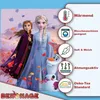 Characters from Frozen and Olaf are depicted with feature icons and text. Produktbild-Vorschau