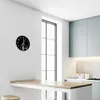 Glasuhr Wanduhr Küchenuhr Echt-Glas 30fi cm Wasser schwarz Produktbild-Vorschau 5