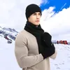 3 kusy zimní čepice, teplejší šála, rukavice s dotykovou Náhled obrázku produktu 3