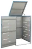 vidaXL Mülltonnenbox für 1 Tonne 69x77,5x115 cm Edelstahl Produktbild-Vorschau 3