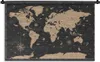 MuchoWow® Wandteppich Wandbehang Karte - Welt - Braun Produktbild-Vorschau 1