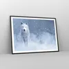 Gerahmtes Poster - Schwarzer Rahmen - Weiß Wolf Schnee - Produktbild-Vorschau 8