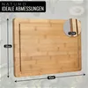 NATUMO ® Schneidebrett Bambus mit Saftrille, 40 x 30 cm Produktbild-Vorschau 2
