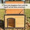 zooprinz Hundehütte Carlo Bitumen Klappdach Holzfüße mit Produktbild-Vorschau 5