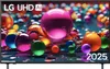 A television screen displaying a colorful, abstract image of spheres and liquid. Produktbild-Vorschau