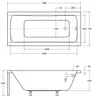 BADLAND Badewanne Rechteck Optima 140x70 mit Acrylschürze, Produktbild-Vorschau 9