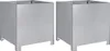 vidaXL Macetas, 2 unidades, 40x40x40 cm, acero galvanizado Vista previa de la imagen del producto 1
