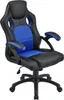 A black and blue gaming chair with armrests, shown from a three-quarter angle. Náhled obrázku produktu