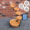 Kaskádová fontána, čtyřstupňová fontána, terakotová solární Náhled obrázku produktu 3