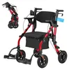 VEVOR 2-in-1 Rollator Faltbar mit Sitz, Leichter Gehwagen Produktbild-Vorschau 1