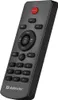 A black remote control is shown at an angle against a light gray background. Náhľad obrázku produktu