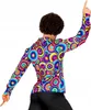 DISCO Shirt Bunte Kreise 70er 80er Outfit Kostüm Karneval Produktbild-Vorschau 3