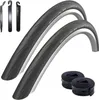 2 x Schwalbe Lugano 2 "28" Rennradreifen Reifen Schwarz 700 Produktbild-Vorschau 1