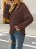 ASKSA Damen Strickpullover Rippstrick Reverskragen Produktbild-Vorschau 3