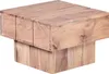 A wooden cube-shaped side table with a slatted top, shown against a white background. Náhled obrázku produktu