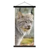 MuchoWow® Textilposter Luchs - Wald - Grau 90x180 cm mit Produktbild-Vorschau 1