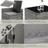 Collage of images showing features of a rattan lounge set. Náhled obrázku produktu