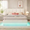 Lit boxspring double 140x200 cm avec éclairage LED, lit Voir les images du produit 1