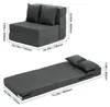 VEVOR 3 in 1 Klappsofa faltbares Schlafsofa mit 2 Kissen & Produktbild-Vorschau 7