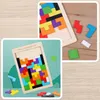 Klocki Montessori Puzzle Drewniane Tetris Układanka Zestaw Podgląd zdjęcia produktu 2