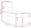 vidaXL Boxspringbett mit Matratze Schwarz 90x200 cm Stoff Produktbild-Vorschau 8