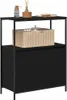 vidaXL Badschrank mit Regalen Schwarz Eichen-Optik Produktbild-Vorschau 4