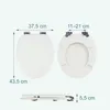 Relaxdays Toilettendeckel, doppelte Absenkautomatik, 37,5 x Produktbild-Vorschau 4