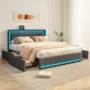 Letto imbottito INONEFT, 180x200 cm, con spazio Anteprima dell’immagine prodotto 2