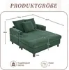 LVHOM divano letto con LED e USB, poltrona in tessuto a Anteprima dell’immagine prodotto 8