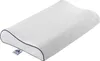 A white pillow with a contoured shape, placed on a white background. Produktbild-Vorschau