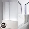 Duschabtrennung Glas 140x120cm Badewannenfaltwand Produktbild-Vorschau 1