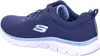 A side view of a blue Skechers sneaker. Voir les images du produit
