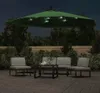 vidaXL Ampelschirm mit LED-Beleuchtung und Metall-Mast 350 Produktbild-Vorschau 3