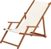 Liegestuhl weiß Gartenliege klappbare Sonnenliege Deckchair Produktbild-Vorschau 1