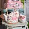 Clayre & Eef Théière avec filtre 700 ml Beige Rose Voir les images du produit 5