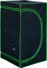 A black grow tent with green trim and a circular vent on the side. Náhľad obrázku produktu
