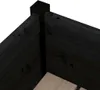Close-up view of the corner joint of a dark wooden planter box. Produktbild-Vorschau