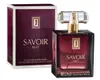 A bottle of JFenzi Savoir Nuit Eau de Parfum for women and its packaging are displayed against a white background. Produktbild-Vorschau